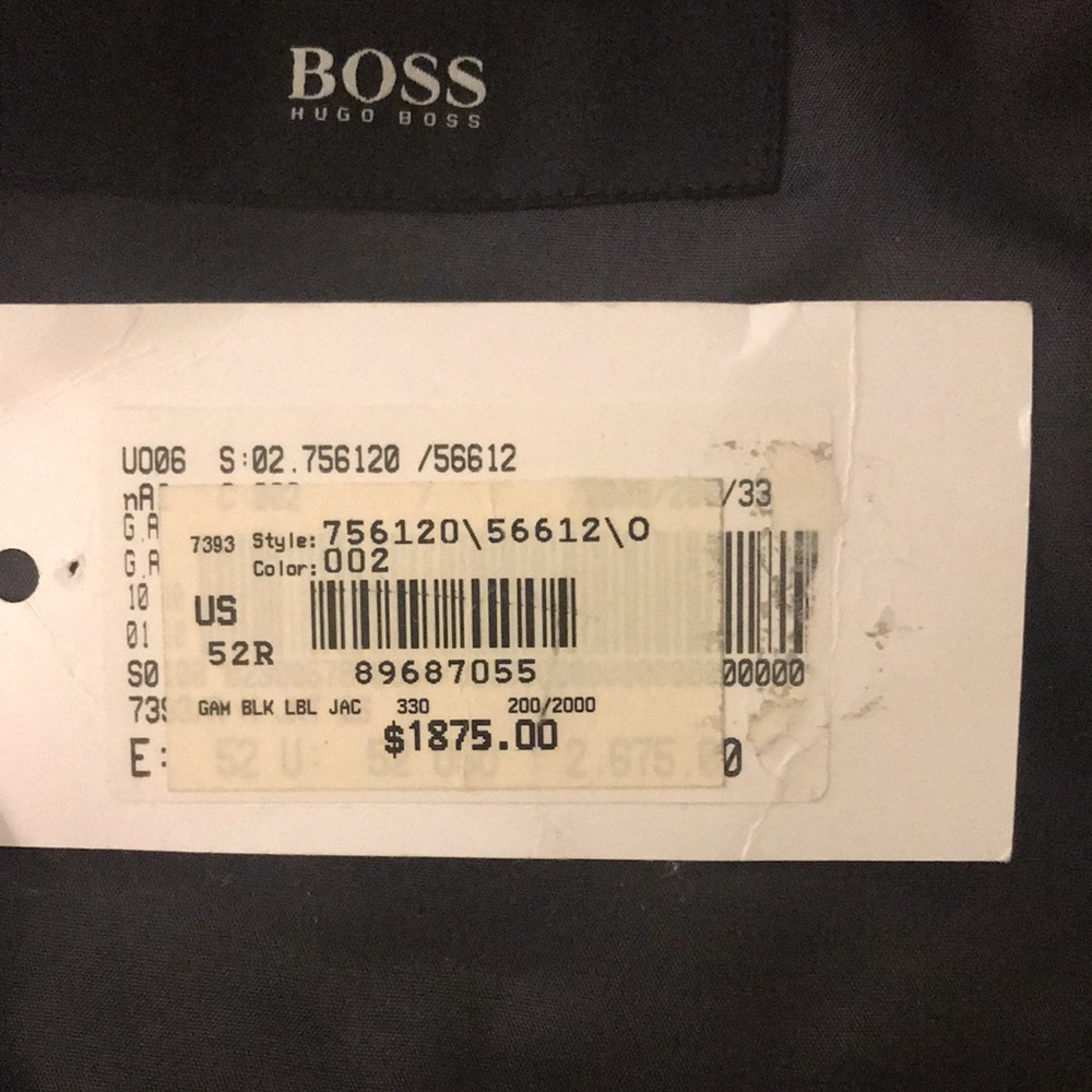 Hugo Boss Sunderland Velvet Striped Jacket Sport Coat Black w/ Brown Str… - Picture 9 of 16